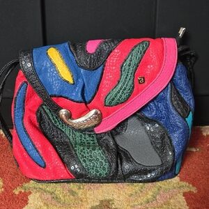 Nas Vintage 80s Colorful Patchwork Bag
